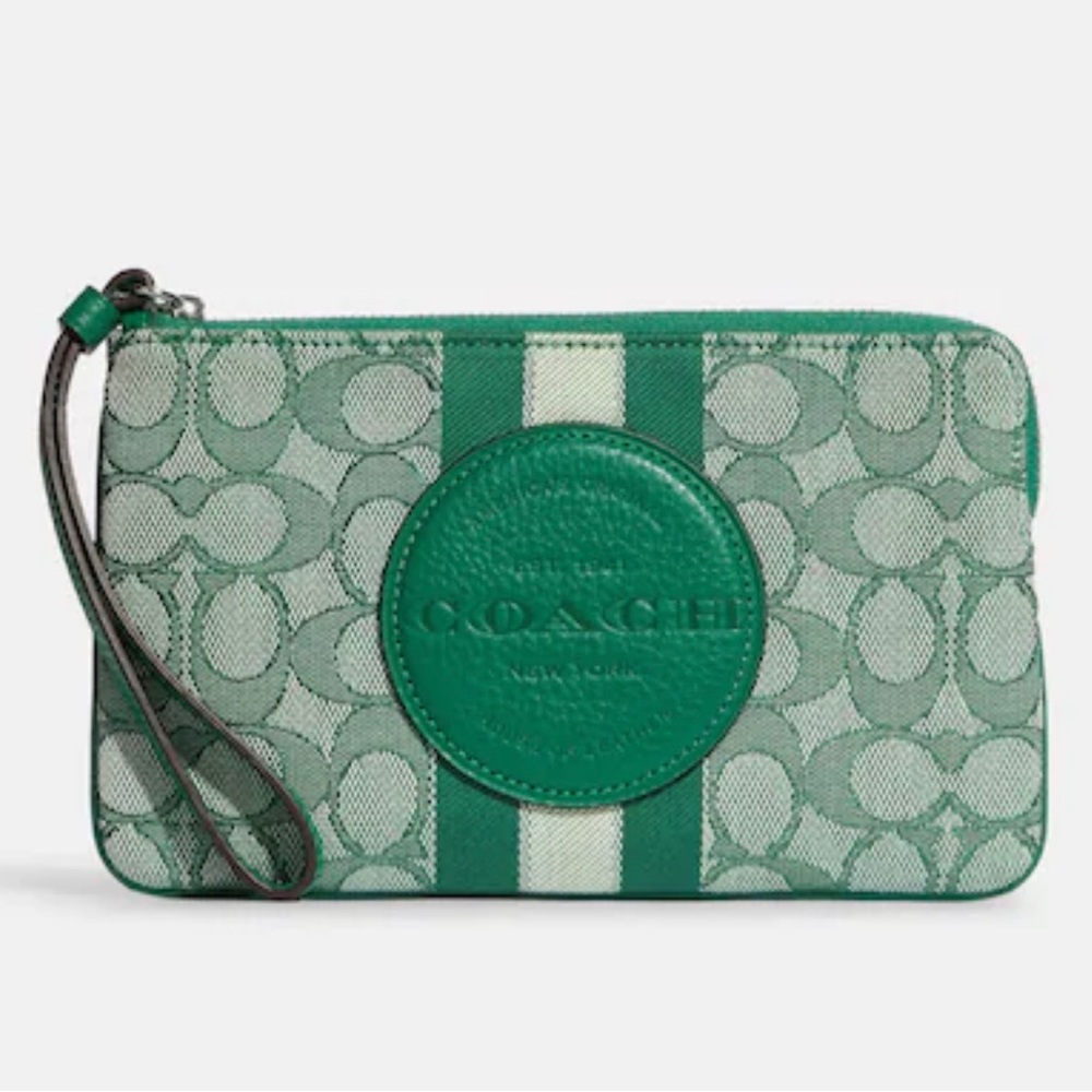 Coach Dempsey Large Corner Zip Wristlet